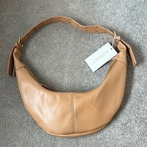 Antik Kraft Camel Double Zipper Shoulder Bag NWT